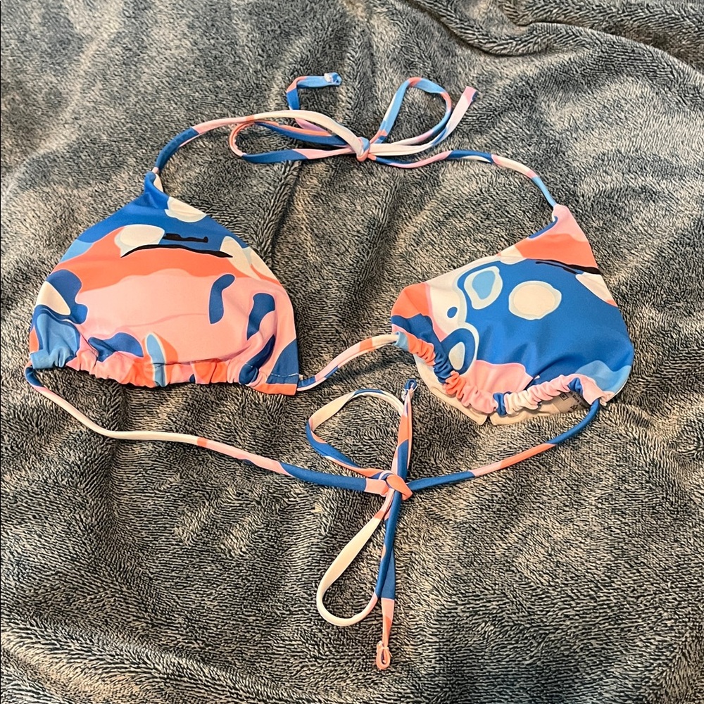 SHEIN Blue and Pink Bikini Set